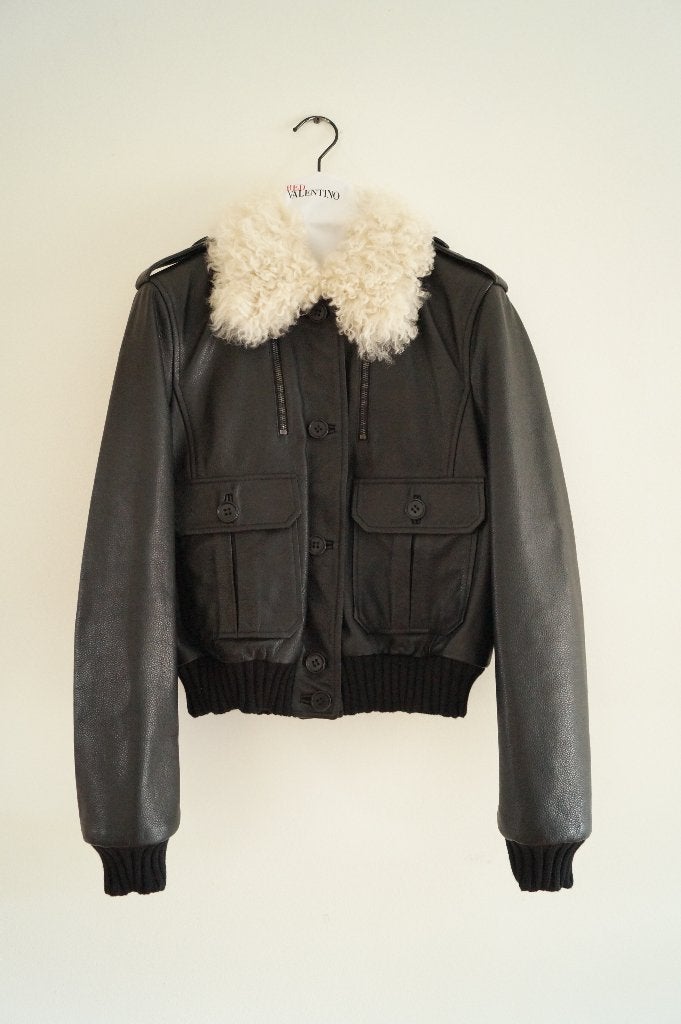 *NIEUW* RED VALENTINO Leren Jasje Maat 36, Verzenden, Nieuw, Maat 36 (S), Zwart
