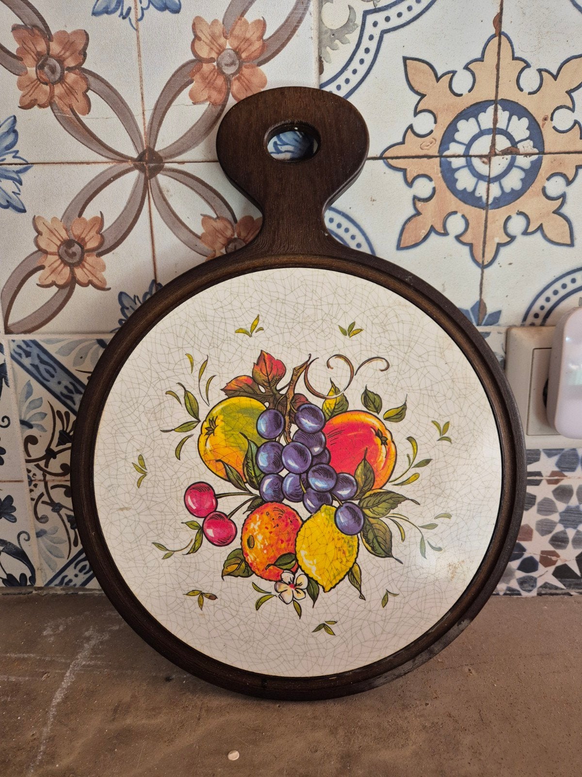Vintage houten serveerplank Emsa., Ophalen of Verzenden