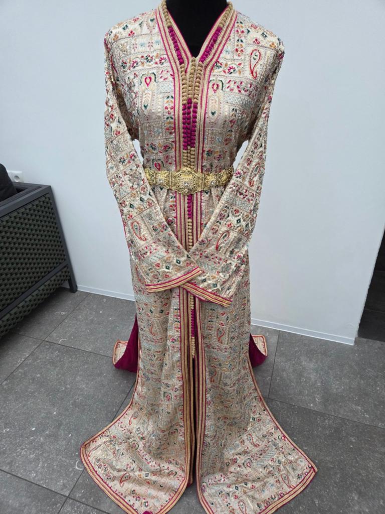Marokkaanse jurk : Takchita  ( Kaftan, Jelaba)(Maat 38-44), Maat 38/40 (M), Overige typen, Ophalen of Verzenden, Zo goed als nieuw
