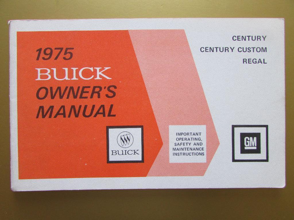 1975 Buick Century & Regal owner's manual, Engels, Ophalen of Verzenden