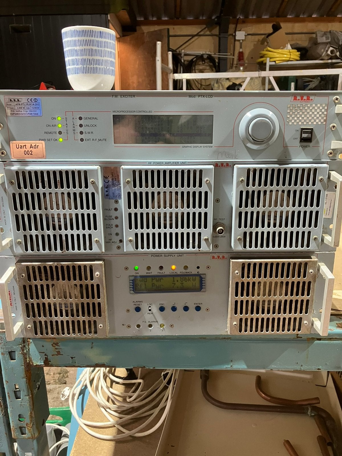 Rvr PJ2500 eindtrap, Ophalen, Gebruikt, Zender