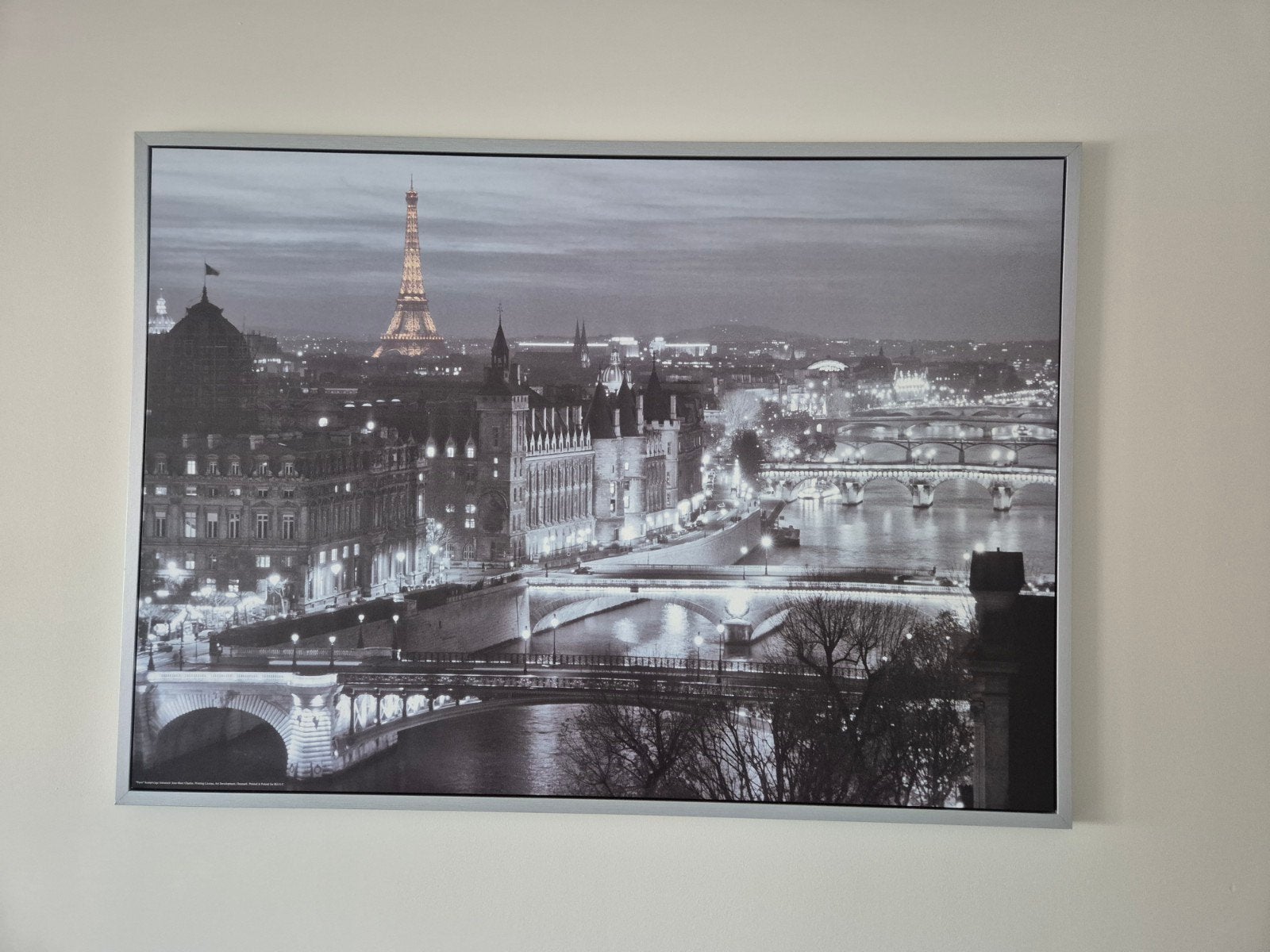 Schilderij Parijs 140x100 cm - Eiffeltoren, Ophalen, 125 cm of meer, Zo goed als nieuw, Schilderij