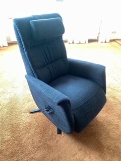 Relaxfauteuil Faith 3 vlaks rug, Ophalen, 75 tot 100 cm, Zo goed als nieuw, Stof