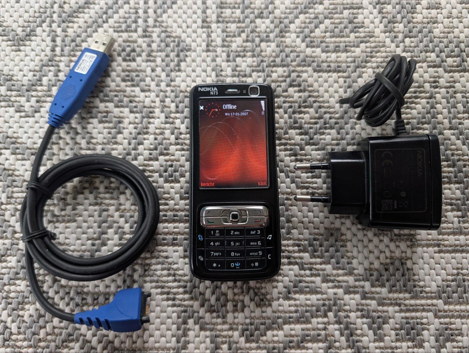 Nokia N73 ME (Music Edition) met lader en datakabel, Gebruikt, Schuifmodel, Verzenden, Zwart