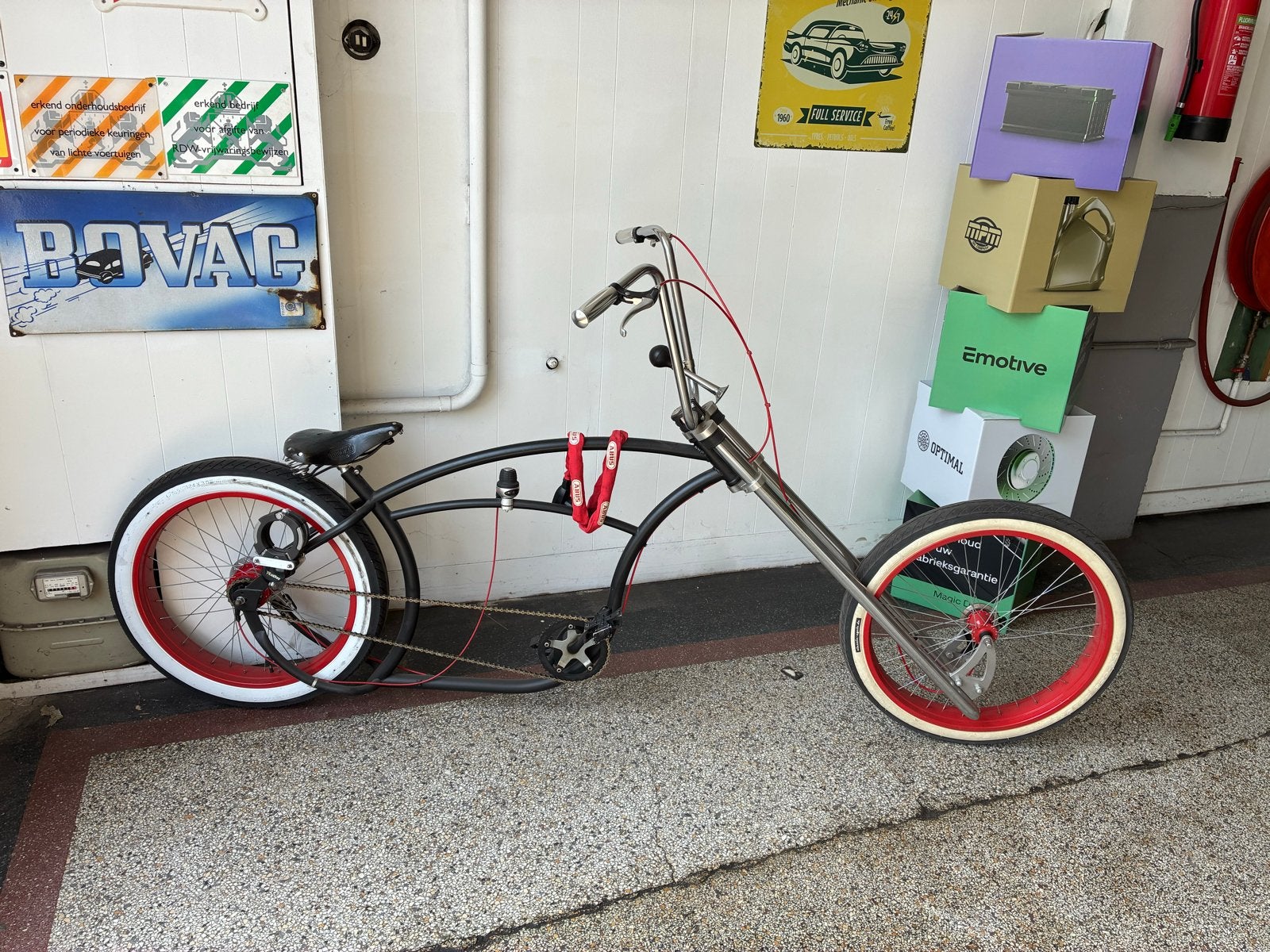 Unieke custom made chopperbike, Ophalen, Staal, Heren, Zo goed als nieuw