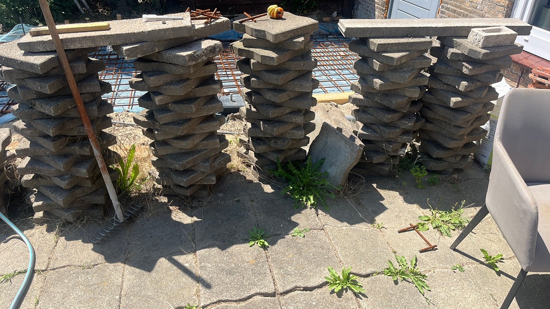 Straat tegels gratis ophalen, Tuin en Terras, Ophalen, Overige materialen, Gebruikt, Overige typen