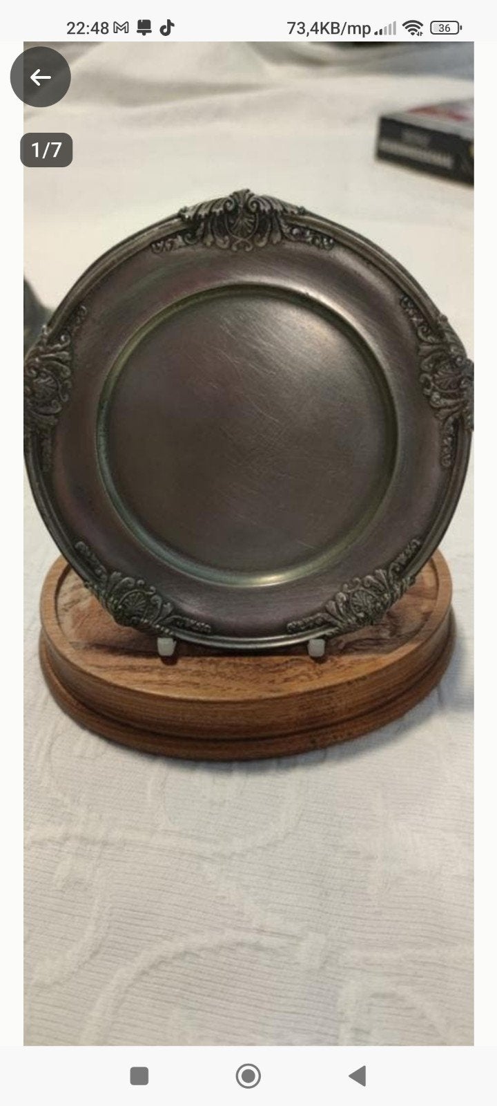 FINSTAIN tin bord, Ophalen of Verzenden