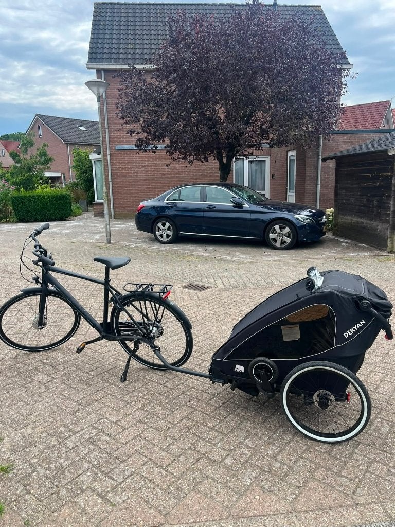 Deryan fietskar, hardloopwagen en wandelwagen, Fietsen en Brommers, Ophalen, Deryan, Zo goed als nieuw, Kinderkar