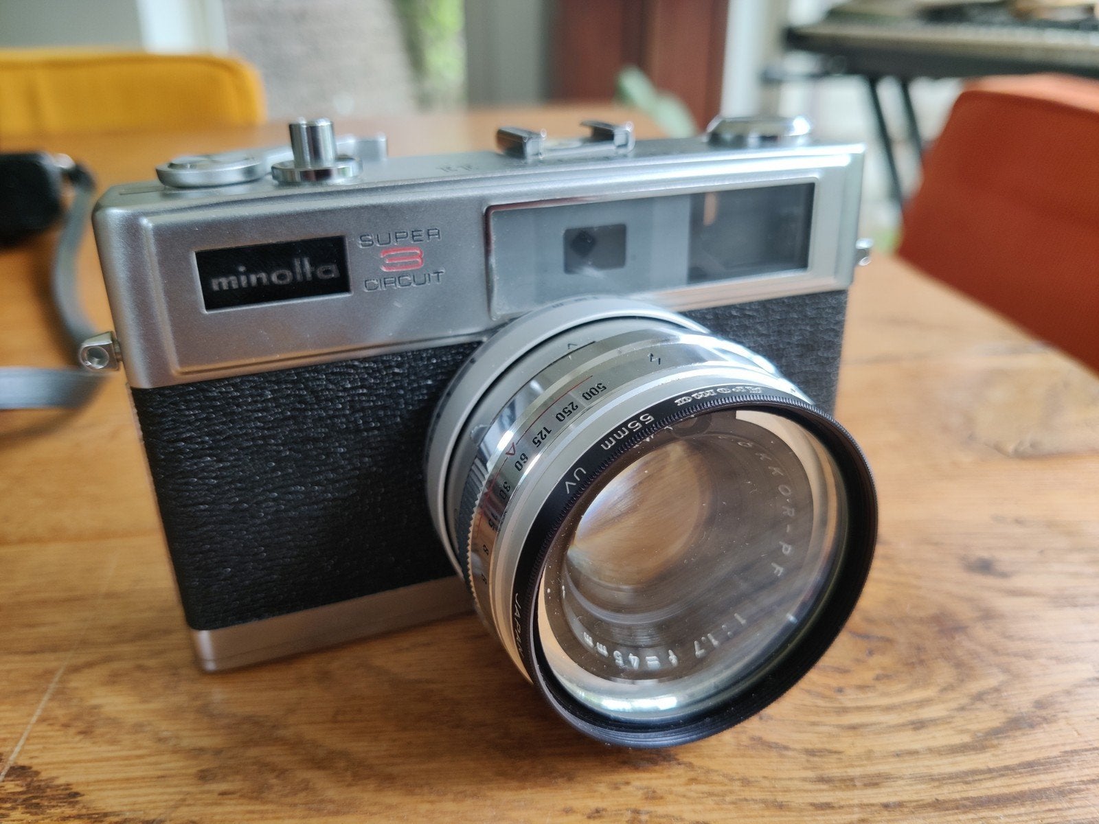 Minolta hi-matic 11 met originele hoes, Audio, Tv en Foto, Fotocamera's Analoog, Ophalen of Verzenden, Compact, Minolta
