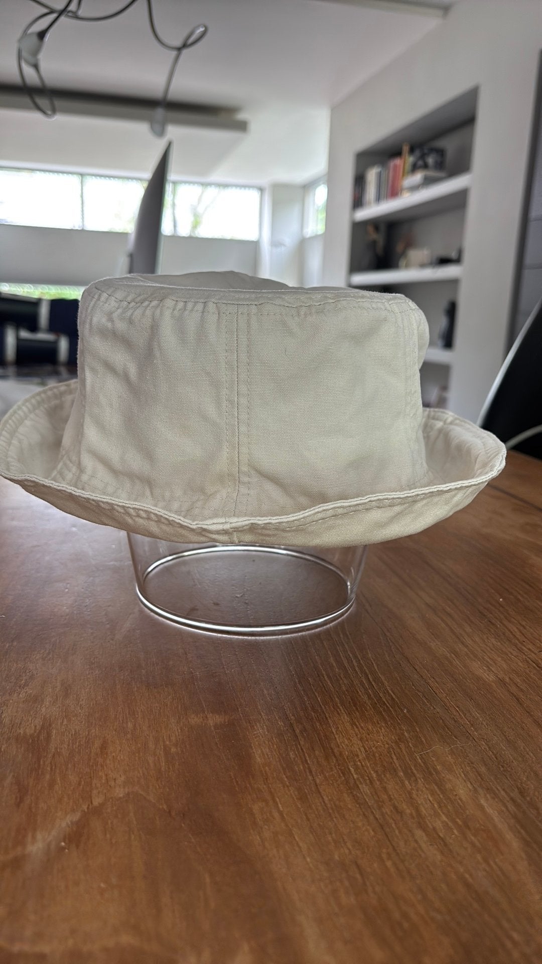 Zomerhoedje katoen beige safari 58 cm, Ophalen of Verzenden, Gedragen, 58 cm (L, 7¼ inch) of meer, Hoed