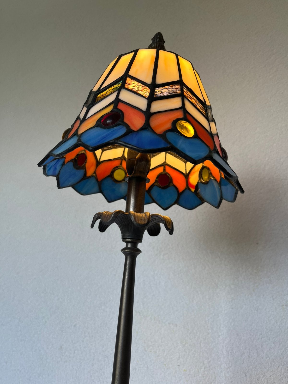 Tiffany stijl glas-in-lood tafellamp schemerlamp, Ophalen of Verzenden