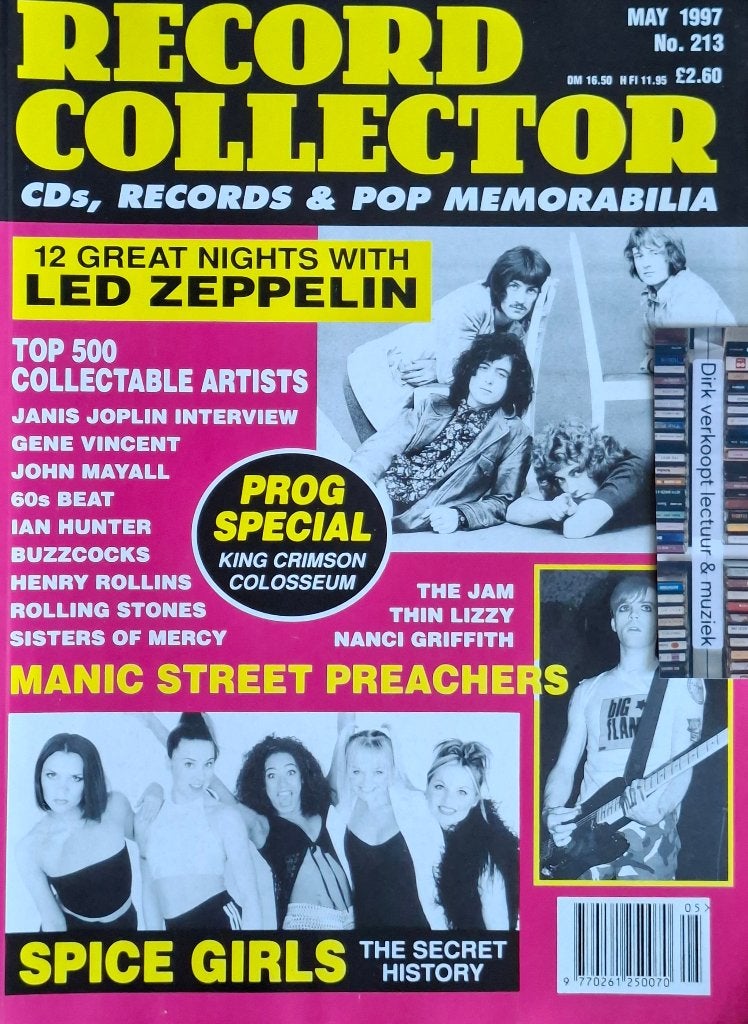 Record Collector may 1997, nr 213; Spice Girls, Led Zeppelin, Ophalen of Verzenden, Gebruikt, Boek, Tijdschrift of Artikel