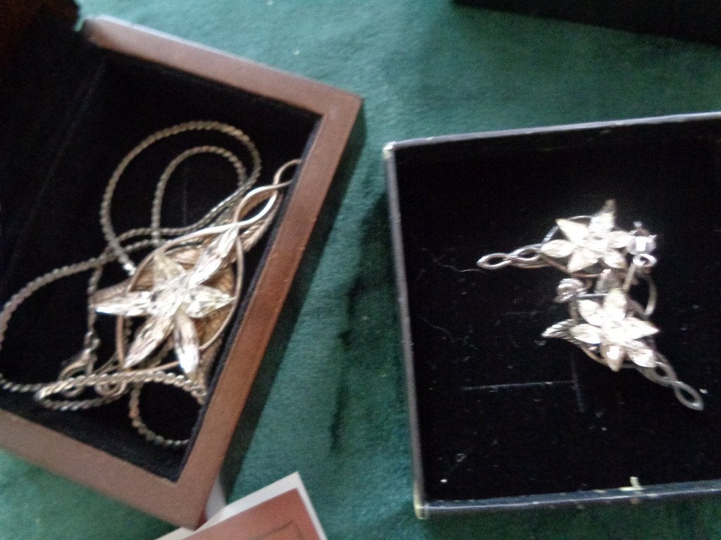 set evenstar -  Lord of the Rings org in verpakking, Sieraden, Tassen en Uiterlijk, Met hanger, Nieuw, Ophalen of Verzenden, Zilver