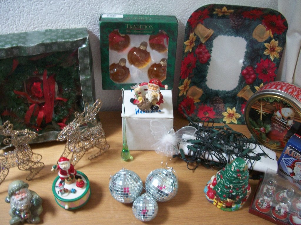 Kerst Blad Kerstkleed Kerstlichtjes Kerstkaarsjes - per stuk, Diversen, Ophalen of Verzenden, Zo goed als nieuw