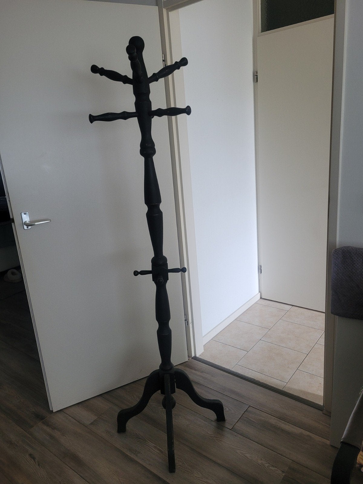staande kapstok vintage finish zwart, Huis en Inrichting, Woonaccessoires | Kapstokken, Ophalen, Gebruikt, Staande kapstok, 150 tot 200 cm