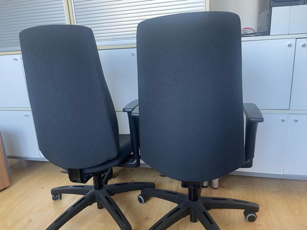 2 Bureaustoelen per stuk, Ophalen, Gebruikt, Zwart, Bureaustoel