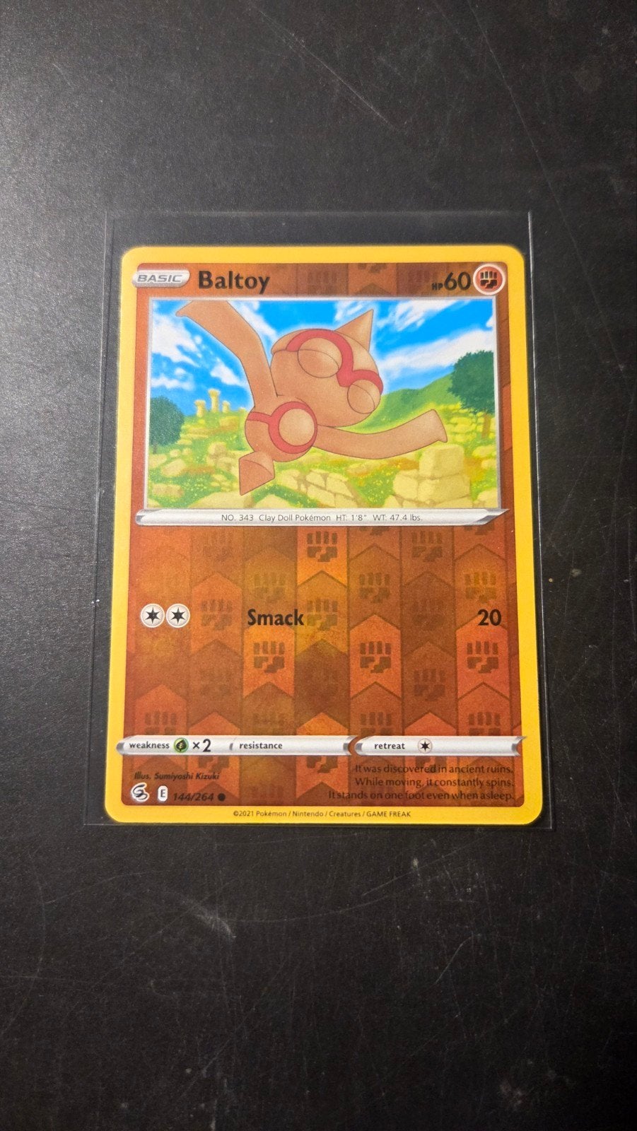 Baltoy 144/264 Reverse Holo - Fusion Strike Pokémon Kaart, Verzenden, Zo goed als nieuw, Losse kaart, Foil