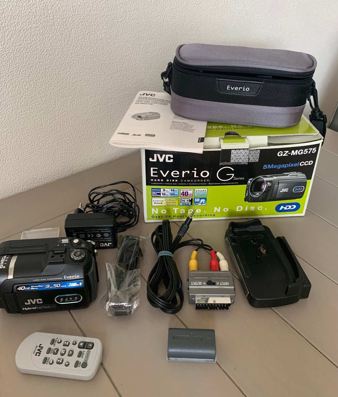 JVC Camcorder GZ-MG575E, veel accessoires., Verzenden