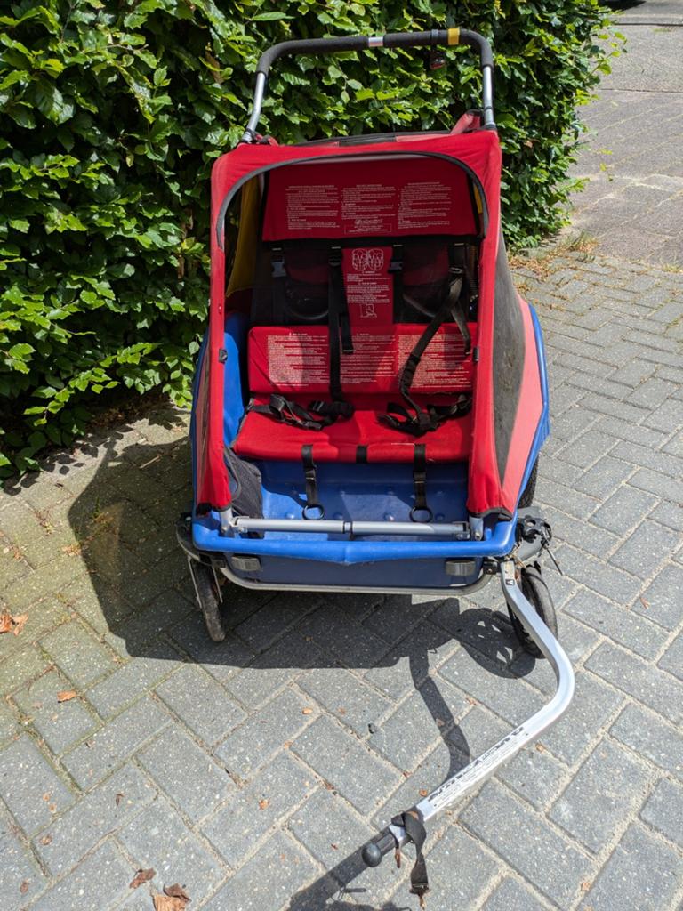 Chariot Fietskar 2-persoons, Fietsen en Brommers, Ophalen, Gebruikt, Chariot, Kinderkar