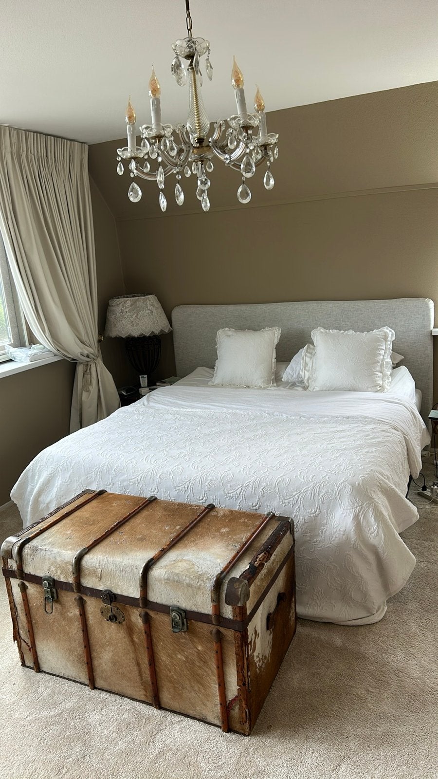 Comfortabel Bijenkorf tweepersoonsbed met Boxspring & Topper, Ophalen, Gebruikt, Tweepersoons, 200 cm