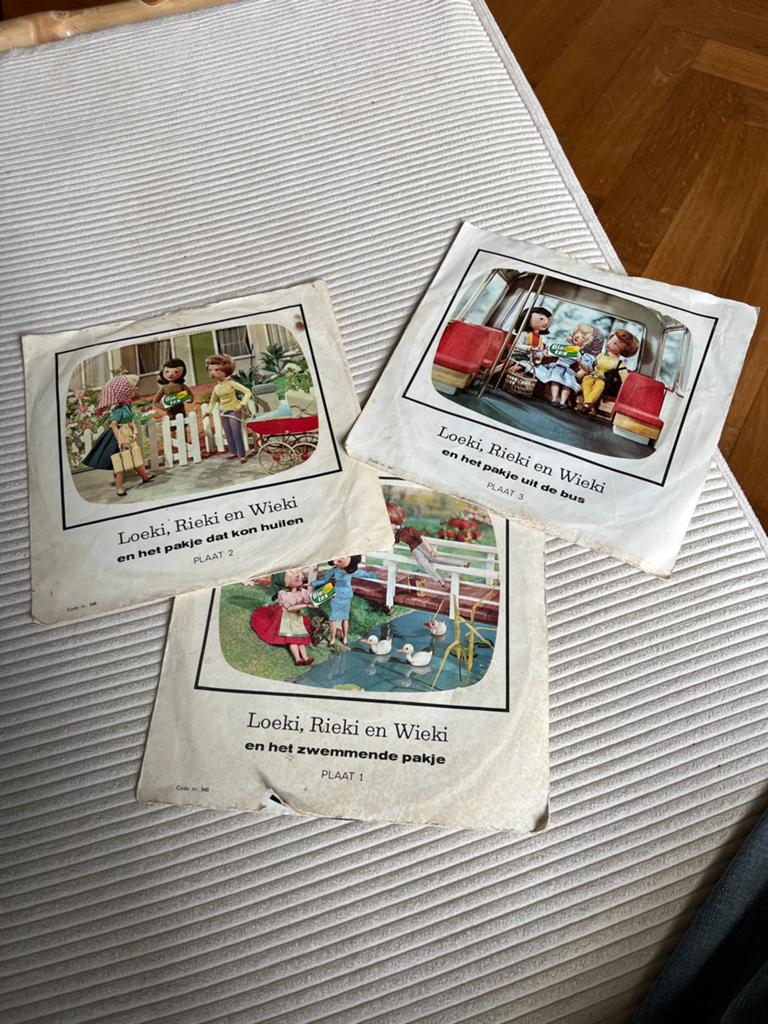 3 Vintage singles van Loeki, Rieki en Wieki, Ophalen of Verzenden, Gebruikt