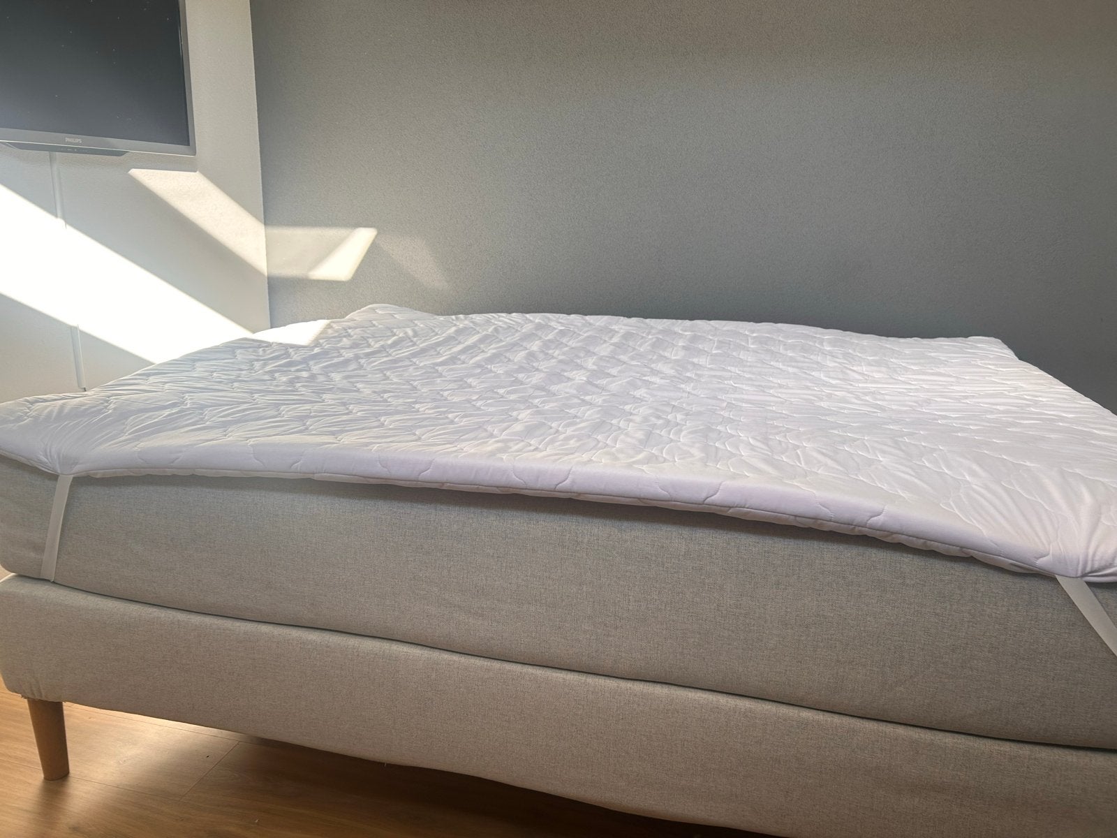 Tweepersoons boxspring met topper, Ophalen, Tweepersoons, Zo goed als nieuw, 200 cm