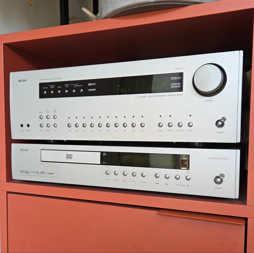 Arcam DiVA Audio Set: AVR350 Receiver + DV79 DVD/CD Speler +, Gebruikt, 120 watt of meer, Ophalen, Overige merken