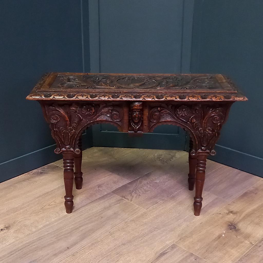 19e eeuws bedsteebankje c.q. -tafeltje, Antiek en Kunst, Ophalen of Verzenden