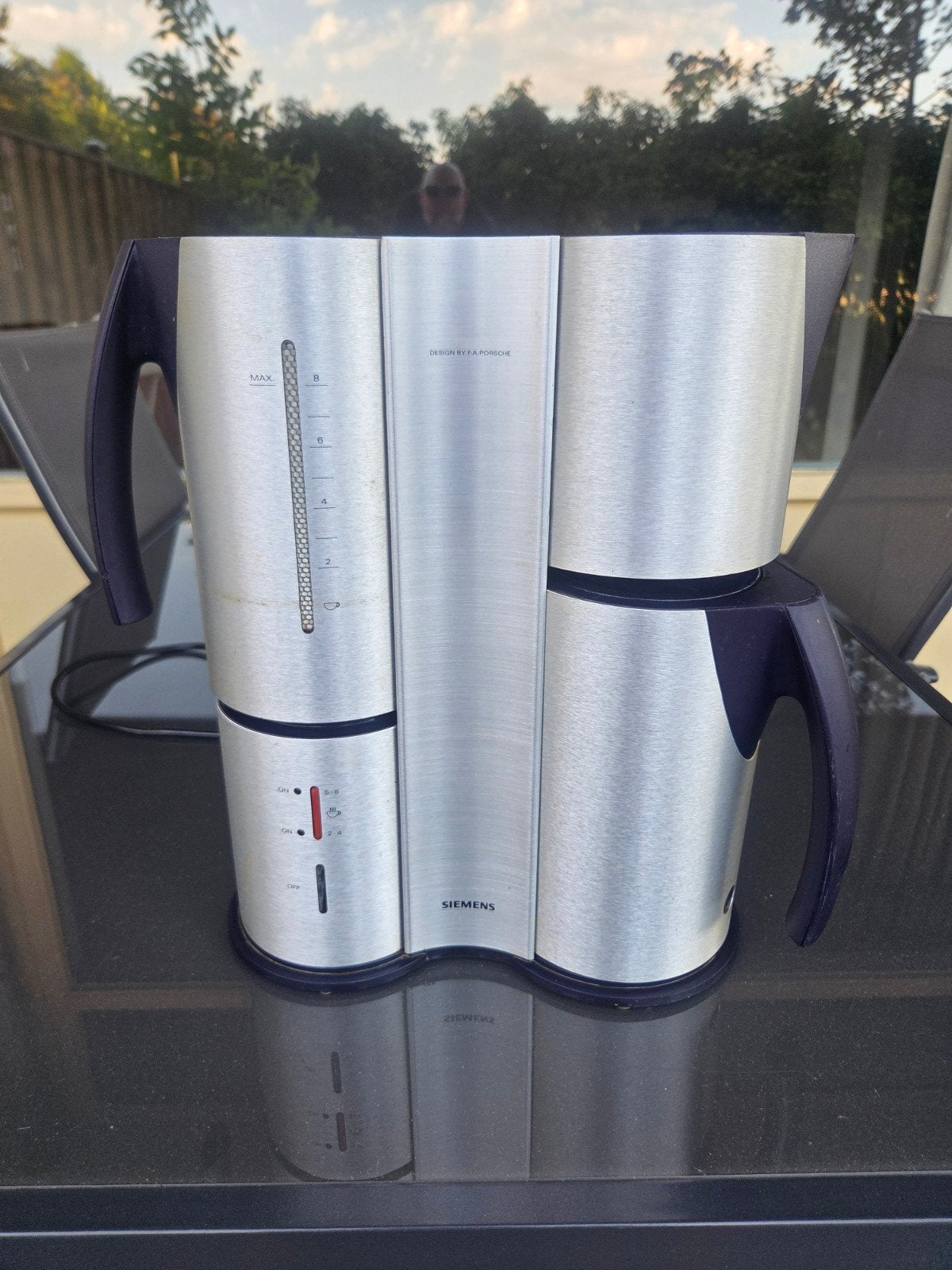 Siemens koffiezetapparaat - Design by F.A. Porsche, Witgoed en Apparatuur, Koffiezetapparaten, Afneembaar waterreservoir, Gebruikt
