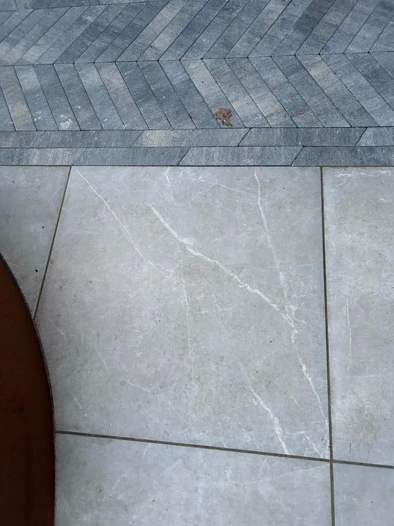 3 stuks Keramische tegel Ceramaxx Ardèche grey 90x90x3, Tuin en Terras, Tegels en Klinkers, Ophalen of Verzenden, Nieuw, Keramiek