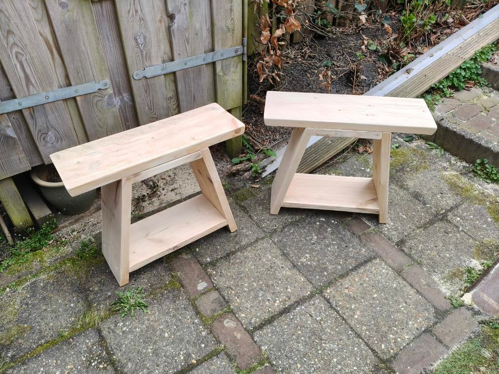 Krukje superhandig uit eigen werkplaats 48 cm hoog, Ophalen, Hout