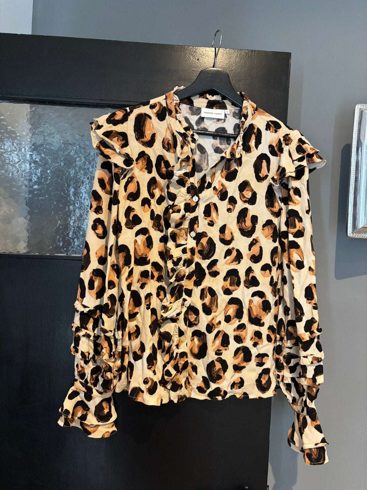 Fabienne chapot blouse maat 36, Ophalen of Verzenden, Zo goed als nieuw, Maat 36 (S), Bruin
