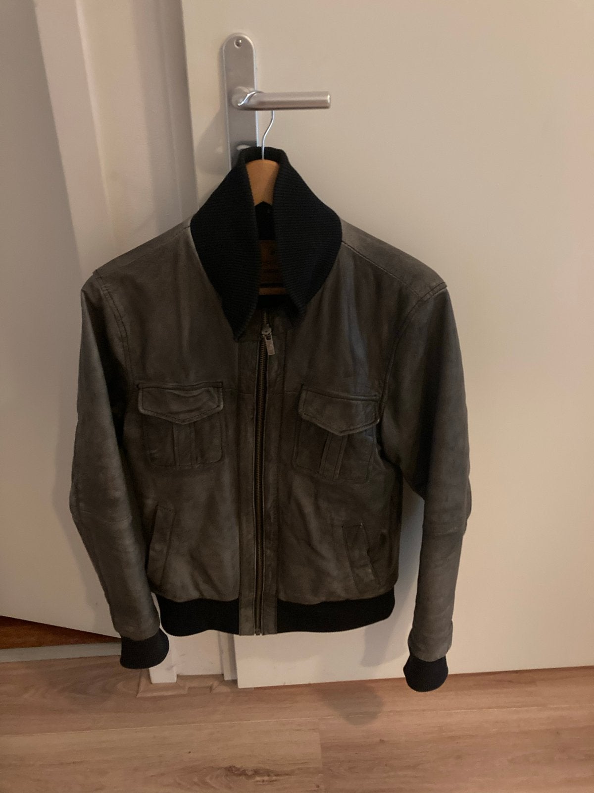 Goosecraft Leren Bomberjack 900 - Perfecte Staat, Ophalen of Verzenden, Zo goed als nieuw, Maat 46 (S) of kleiner, Grijs