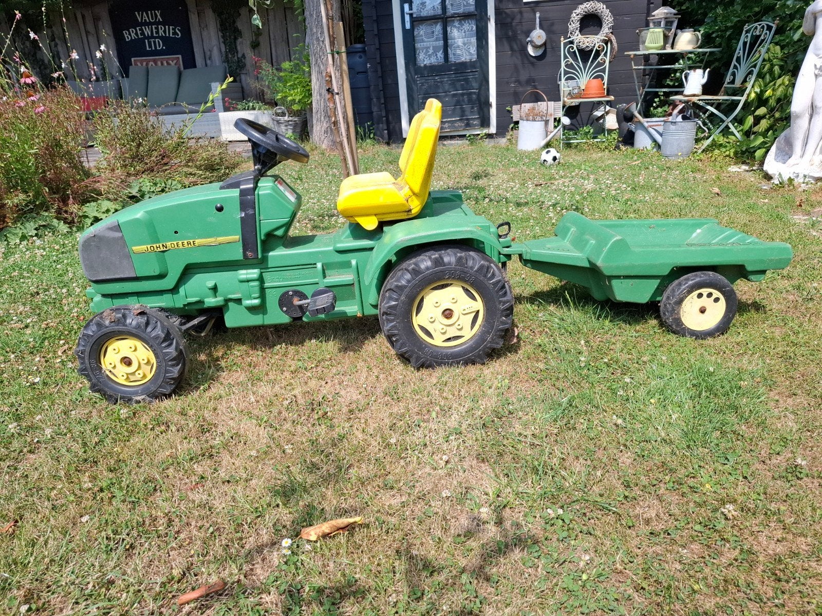 John Deere traptrekker met aanhanger, Kinderen en Baby's, Speelgoed | Buiten | Voertuigen en Loopfietsen, Ophalen