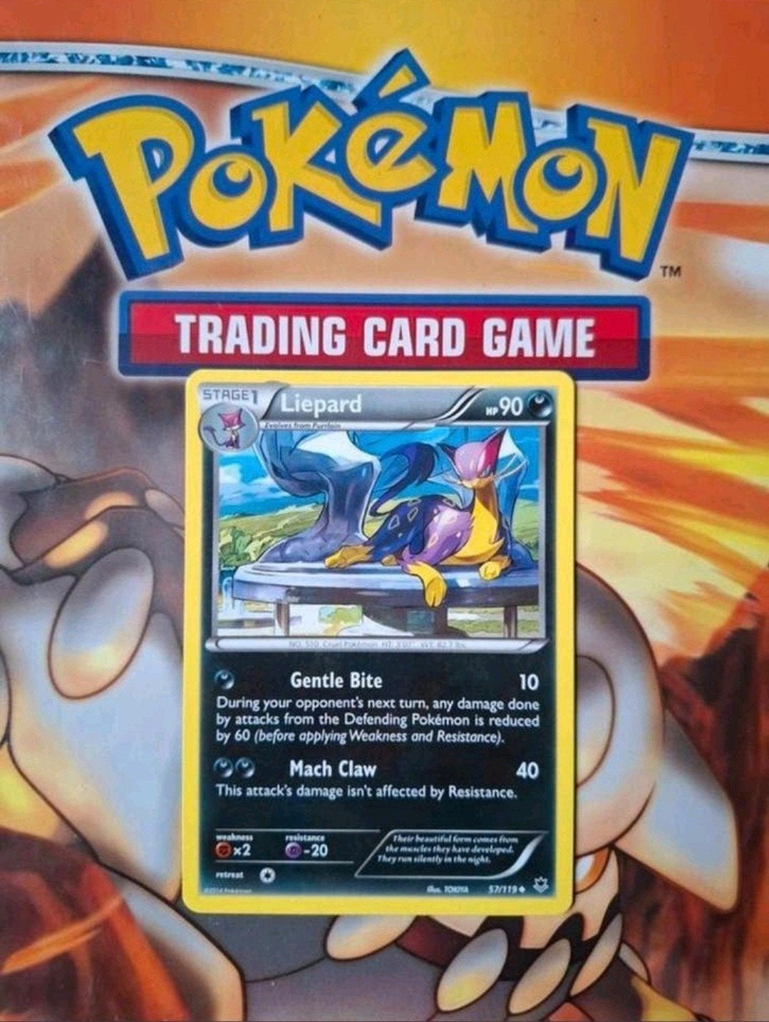 Liepard 57/119 XY Phantom Forces pokemon kaart nm, Ophalen of Verzenden, Zo goed als nieuw, Losse kaart