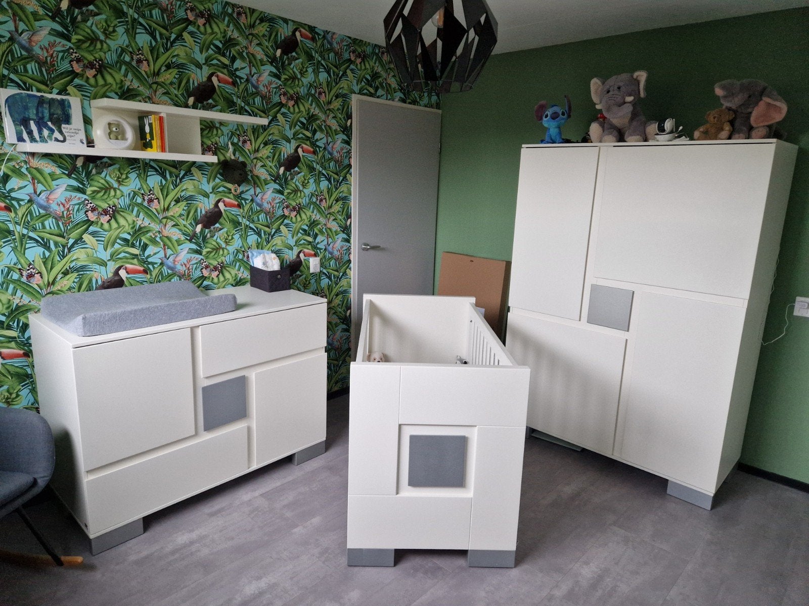 complete babykamer wit/grijs, Ophalen, Gebruikt, Jongetje of Meisje