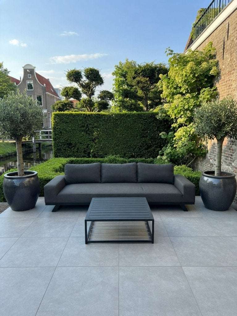 Flow lounge bank kan met of zonder tafel, Ophalen, Zo goed als nieuw, Aluminium