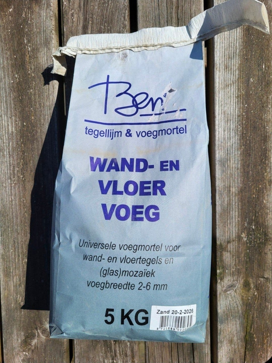 Voegmortel, Ben, 5 kg, kleur zand., Ophalen, Nieuw