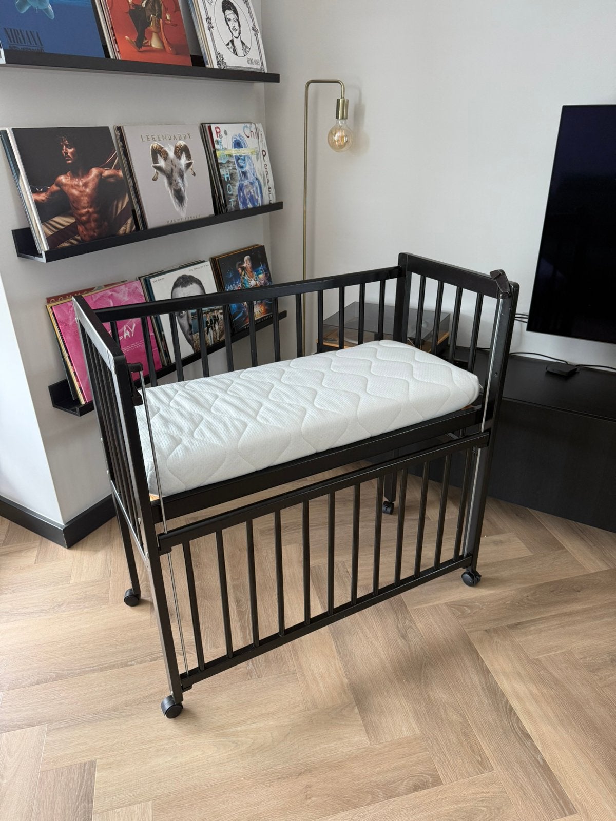 Petite Amélie co-sleeper – zwart, Ophalen, Zo goed als nieuw, Wieg
