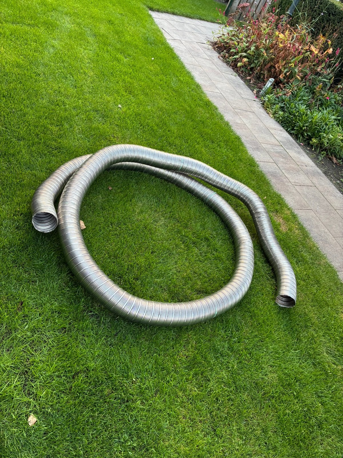 Rvs kachelpijp 100 mm, Ophalen, Zo goed als nieuw, Rvs, Minder dan 2 meter