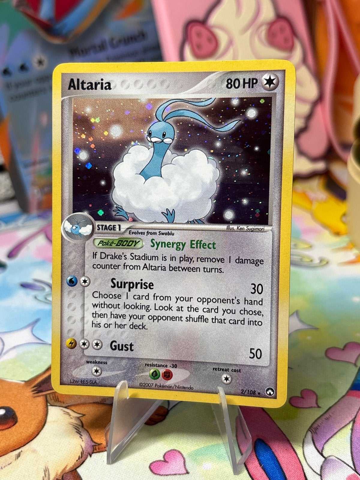 Altaria Pokémon Kaart 2/108, Ophalen of Verzenden, Zo goed als nieuw, Losse kaart, Foil