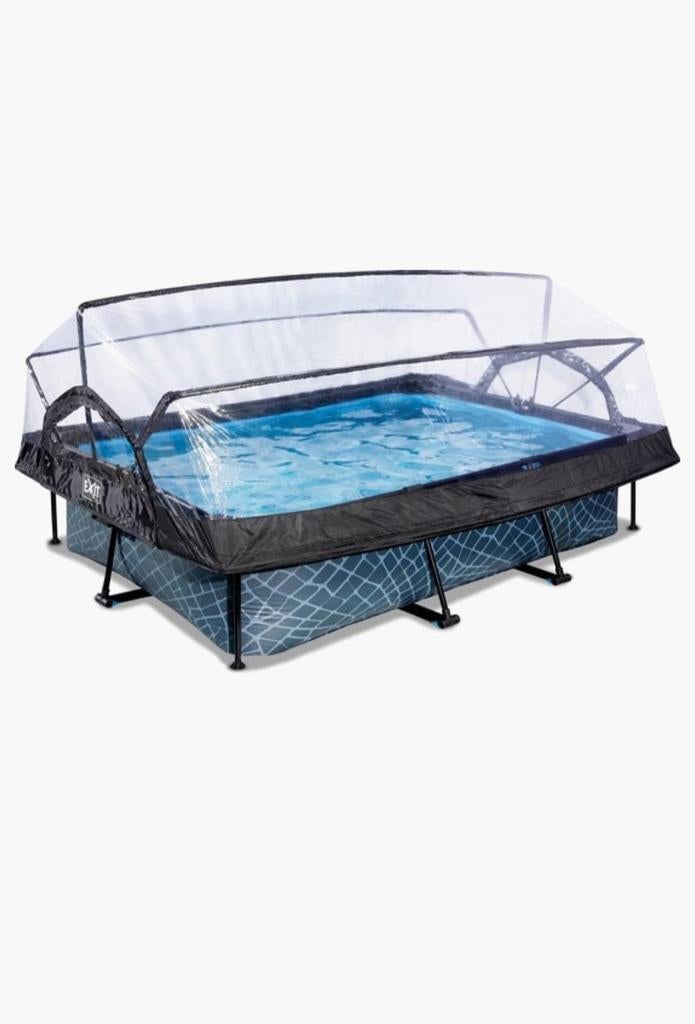 EXIT Zwembad met overkapping  300x200x65, Tuin en Terras, Zwembaden, Ophalen, Gebruikt, Minder dan 80 cm, Minder dan 200 cm