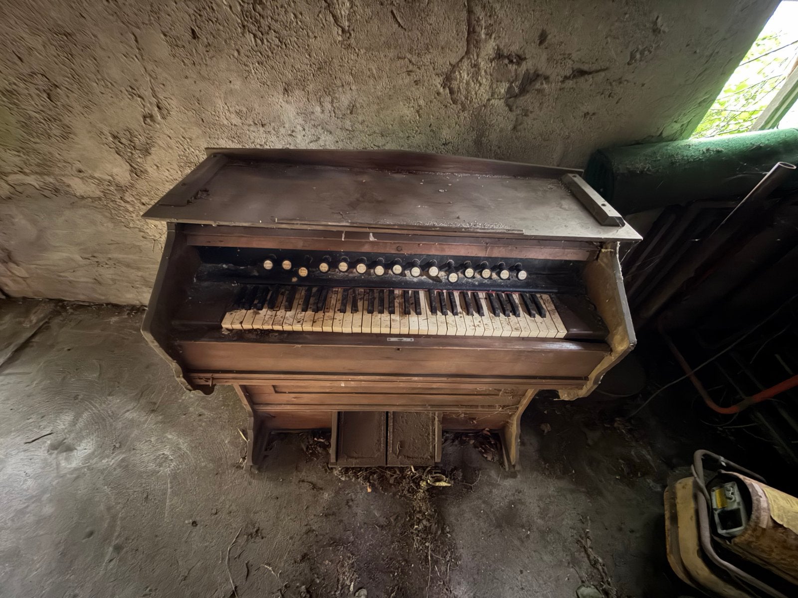 orgel met voetpompbediening Oud Harmonium antiek, Muziek en Instrumenten, Ophalen, Gebruikt, 1 klavier, Harmonium