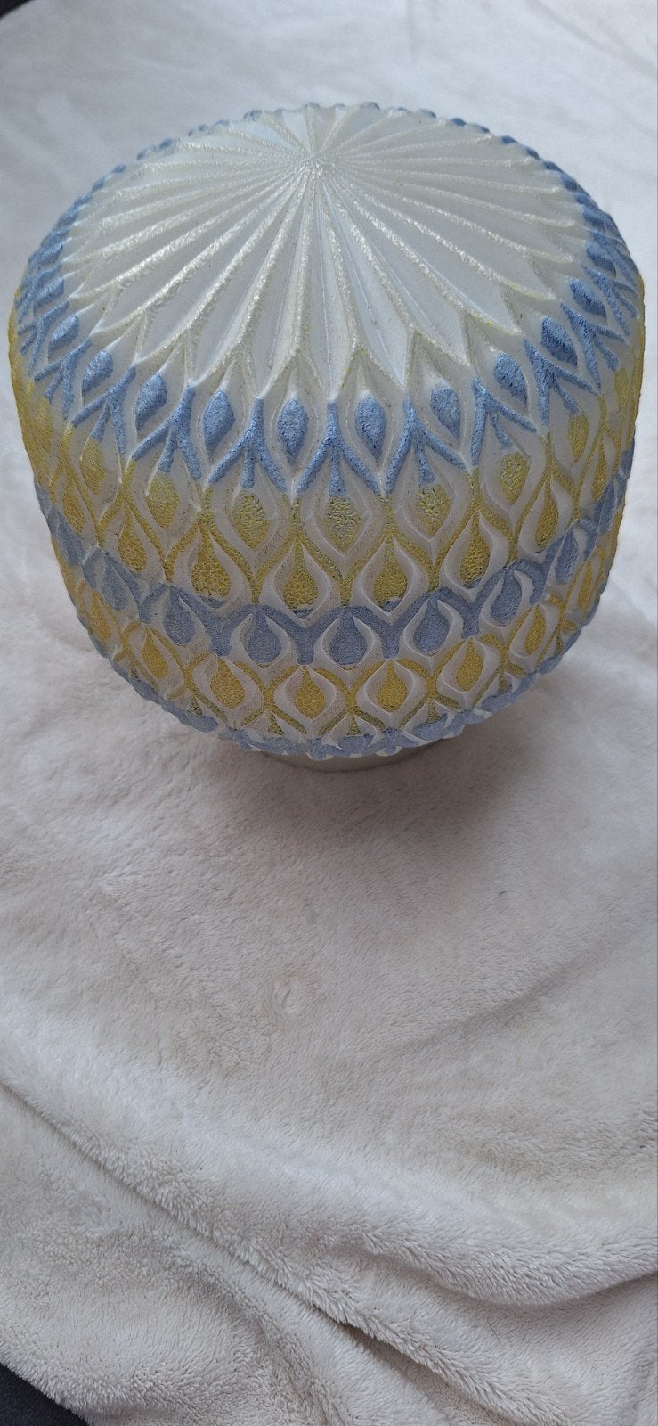 Vintage plafondlamp, Ophalen of Verzenden, Zo goed als nieuw, Glas, Plafondlamp