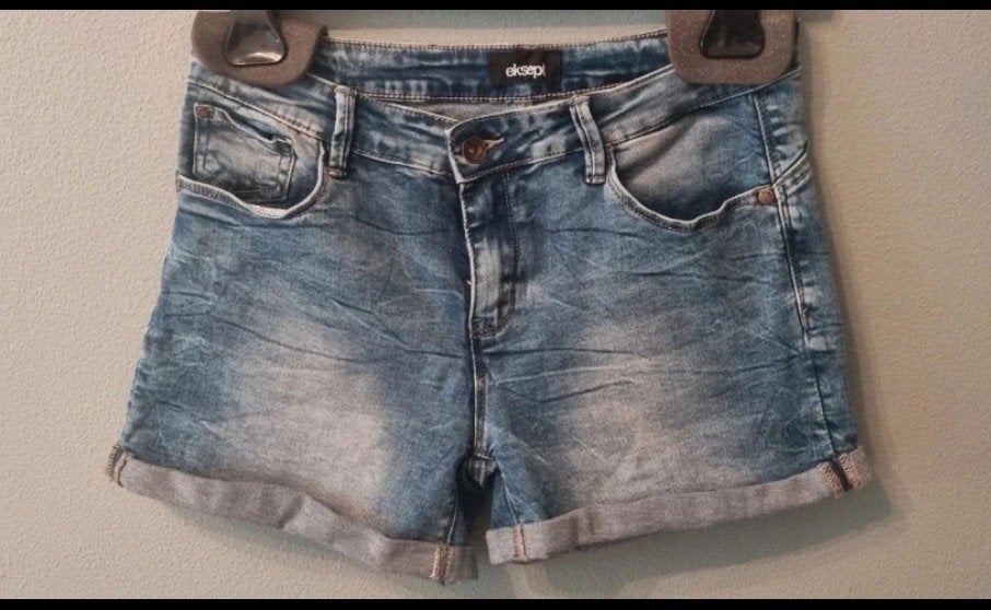 Korte broek van Shoeby, Kleding | Dames, Broeken en Pantalons, Maat 38/40 (M), Kort, Blauw, Ophalen of Verzenden