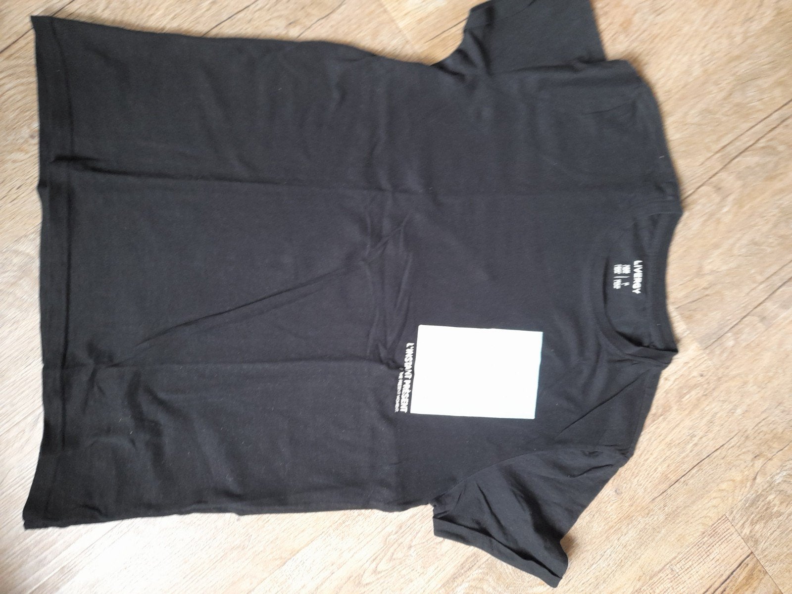 LIVERGY Zwart T-shirt met print - Maat L, Kleding | Heren, T-shirts, Maat 52/54 (L), Zwart, Ophalen of Verzenden, Zo goed als nieuw
