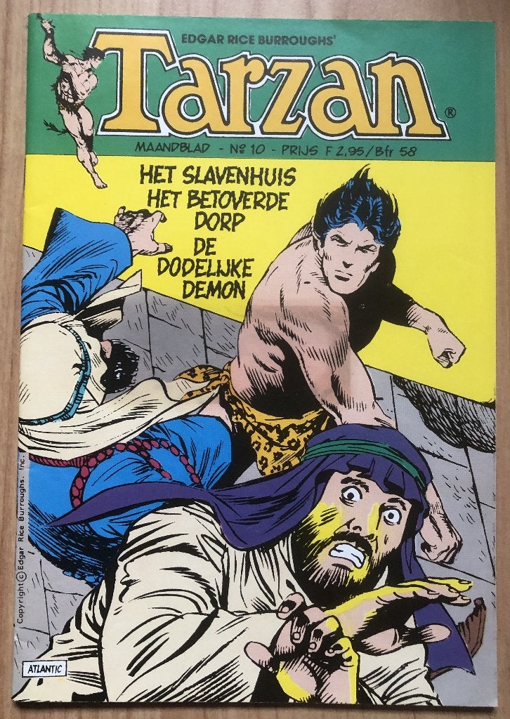 TARZAN - MAANDBLAD NO 10 - ATLANTIC - 1984, Eén comic, Ophalen of Verzenden, Zo goed als nieuw, Europa