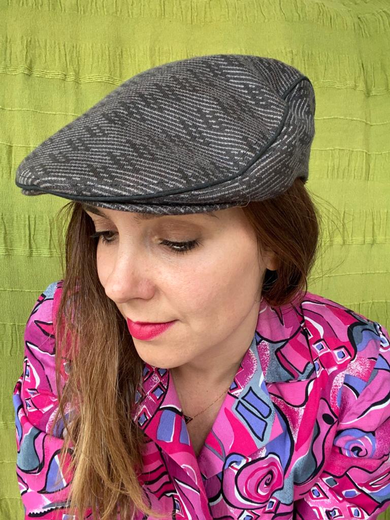 H&M flatcap / pet - opa pet - grijs - S/M, Hgv, 55 cm (S, 6⅞ inch) of minder, Hgv, Ophalen of Verzenden