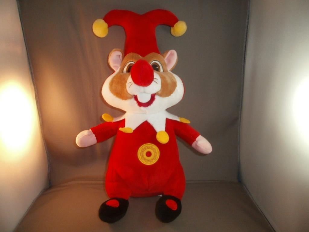 ah hamster efteling Jokie 35 cm velours rood/wit/geel/zwart, Ophalen of Verzenden, Nieuw, Overige typen