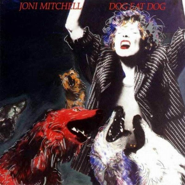 LP - Joni Mitchell ‎– Dog Eat Dog, Cd's en Dvd's, Vinyl | Rock, Gebruikt, Poprock, LP, Beschermende buitenhoes, 12 inch, Ophalen of Verzenden